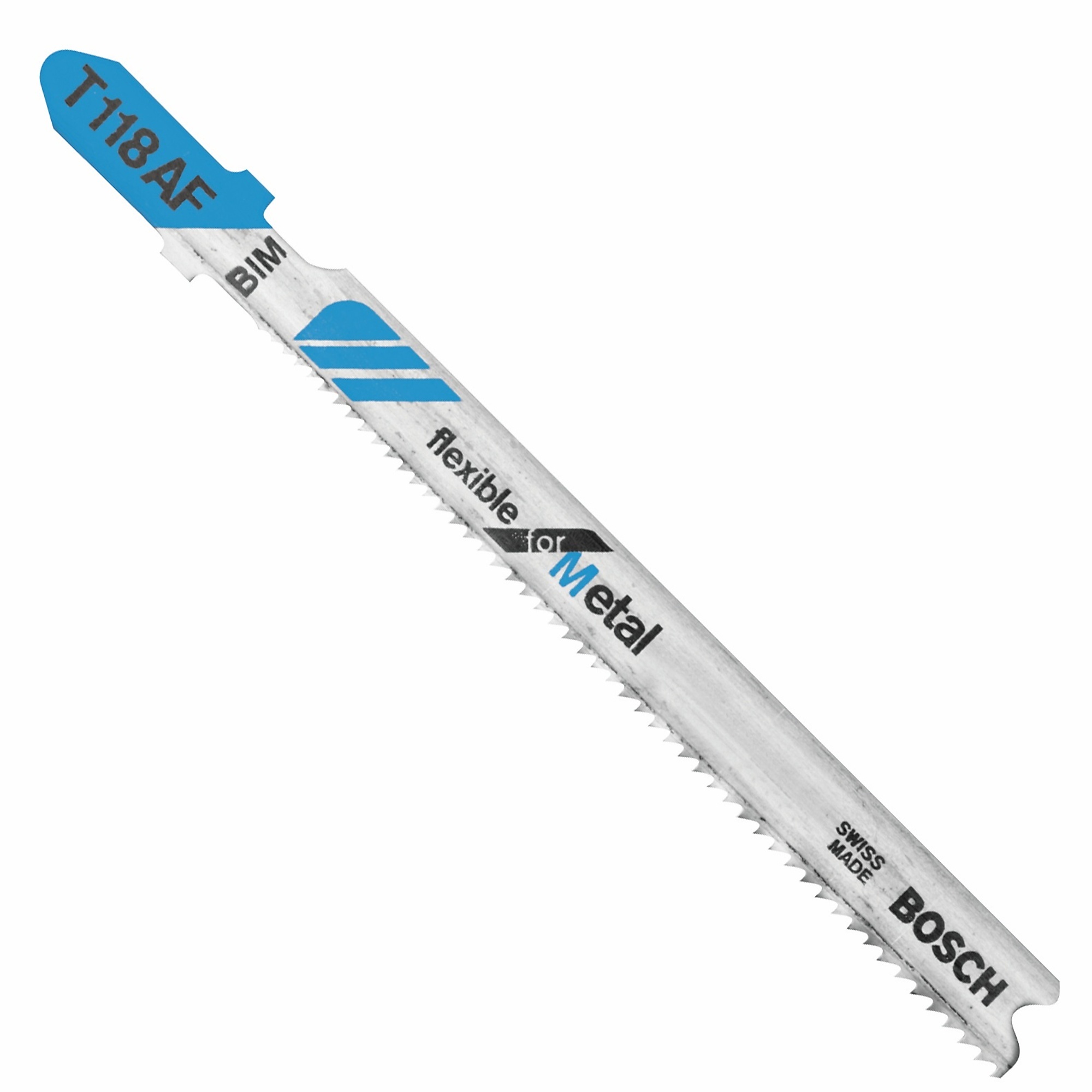 Bosch Flexible for Metal T-Shank Jig Saw Blades — 3 5/8in., 17-24 TPI, Bimetal, 100 Pcs, Model# T118AF100